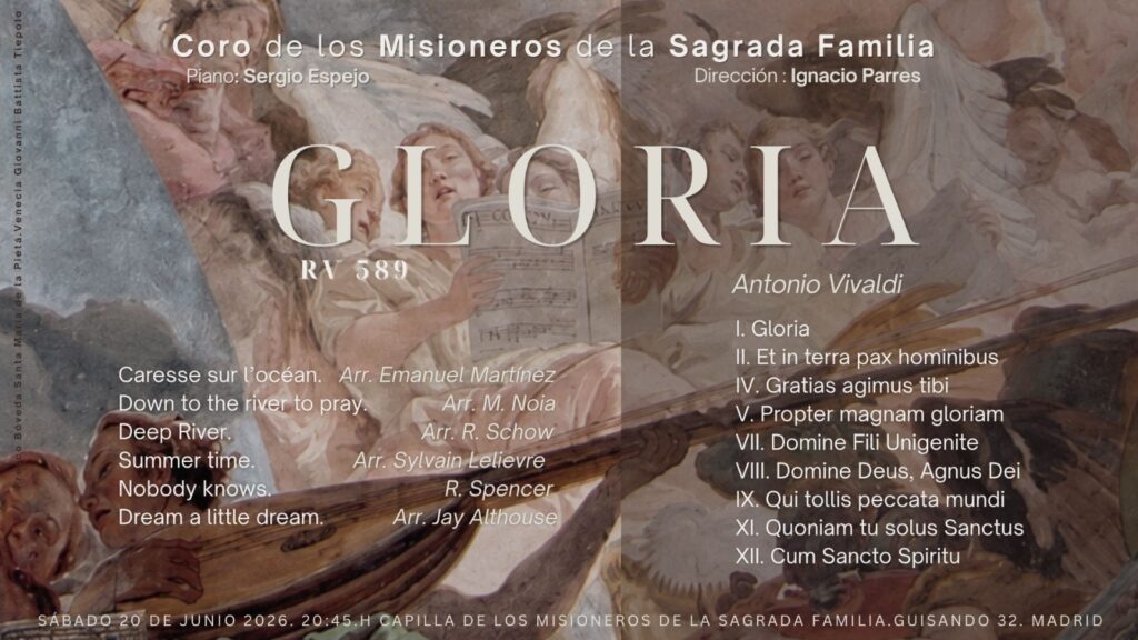 Programa COncnierto de Veranos Coro Misioneros de la Sagrada Familia - Gloria de Vivaldi